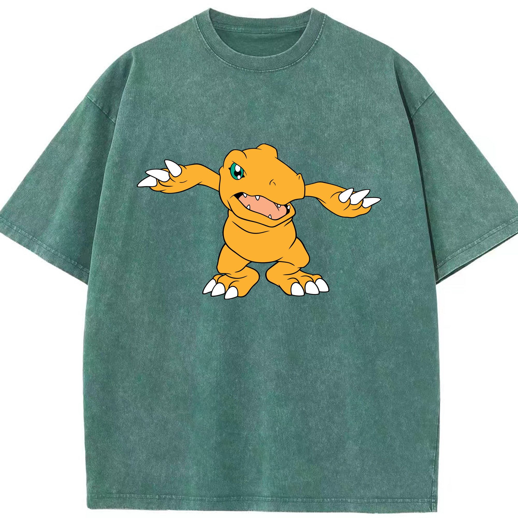 （画像用） Digimon デジタルモンスター/デジモン 綿100% ヴィンテージ風 半袖Tシャツ（フロントプリント）
